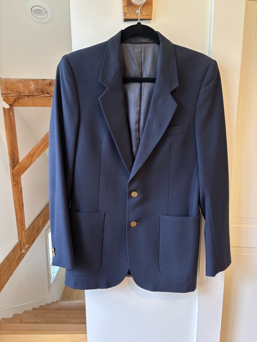 Men’s Yves Saint Laurent Navy Two-Button Sport Coat